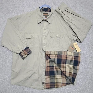 Northwest Territory Shirt Mens XL Green Pigment Flannel Lined Button Up Heavy - Picture 1 of 9