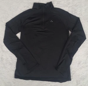 Paradox Pullover Womens Small 1/4 Zip Black Performance Stretch Sport Running - Picture 1 of 11