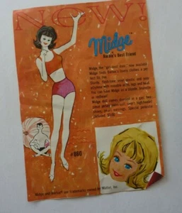 MINIATURA PUBLICIDAD MODA BARBIE REPRO MIDGE VINTAGE DE MATTEL - Imagen 1 de 2