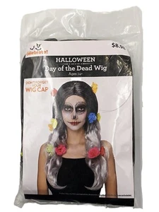 Halloween Costume Day of the Dead Wig Ages 14+ New in Package Celebrate - Picture 1 of 3