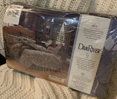 Nuevas sábanas Dan River Twin Fire Nouveau Paisley vintage azul granate tostado (G2) Foto 1 de 4