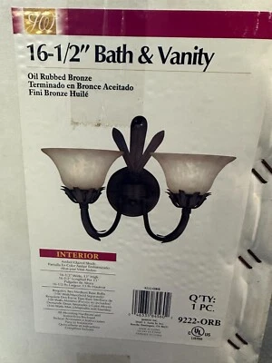 Aplique de pared Designers Fountain Lighting 9222 ORB Colección Álora 2 luces en aceite Foto 1 de 4