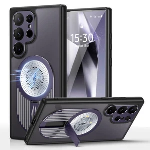 Stand MagSafe Case For Samsung Galaxy S25 S24 S23 S22 Ultra S21 FE Cooling Cover - Picture 1 of 15