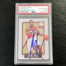 2013-14 Panini Elite #6 John Wall Signed Card AUTO PSA Slabbed Wizards