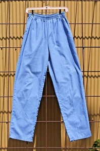 Scrub Pants Elastic Waistband, Sky Blue, Size S FREE SHIPPING! - Picture 1 of 4