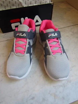 Новый в коробке Fila Panorama 7 TN ремень серый/розовый Athletic туфли детский размер 2 - Изображение 1 из 4