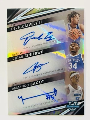 2022-23 Bowman University's Best Derek Lively II Triple AUTO SSP /15 TA-LTB - Image 1 of 3