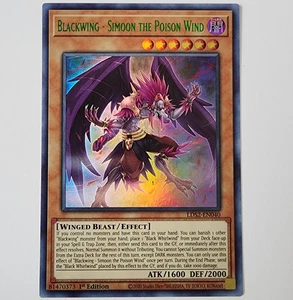 Blackwing - Simoon the Poison Wind (Green) - LDS2-EN040 - Ultra Rare - Yugioh  - Picture 1 of 2