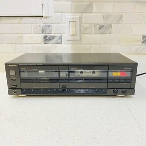 Vintage Technics RS-T230 Stereo Dual Cassette Tape Deck getestet funktioniert hergestellt in Japan - Bild 1 von 20