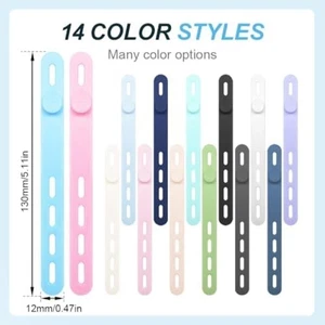 Silicone Cable Management Ties for Charging Cords and Audio Wires 13CM - Picture 1 of 6