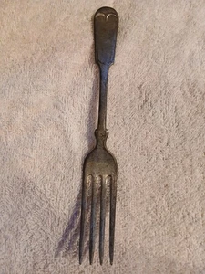 Antique Metal Dinner Fork by R Wallace & Sons, Late 19th Century Tinned - Picture 1 of 5