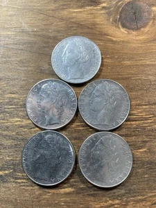 Lot Of 5, 100 Lire Coins, 1957, 1978, 1980, 1981, 1983 - Picture 1 of 6