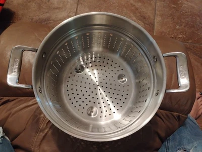 10.5” ALL-CLAD Stainless Steel Strainer Pasta Steamer Insert, COLANDER - Image 1 of 4