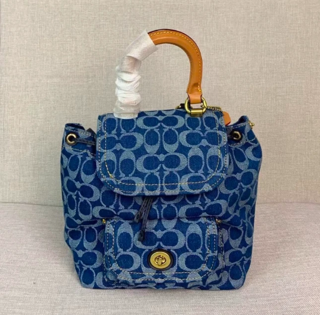 COACH Leah Backpack 21 Signature Black CJ833 Outlet