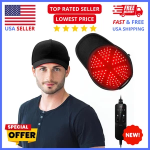 Laser Hair Growth Cap Hat – Red Light Therapy for Thicker, Fuller Strong Hair - Picture 1 of 9