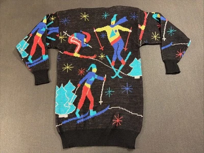 Raro Vestido Suéter Demetre Vintage 100% Lana Esquí Grande Diseño Completo Foto 1 de 4