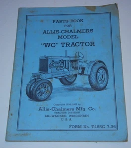 Allis Chalmers Oldtimer Modell "WC" Traktoren, Original OEM Teilekatalog - Bild 1 von 2