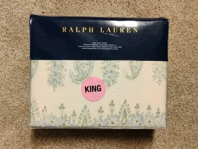 Funda nórdica Ralph Lauren CAMILE KING coral desteñido cambray o salvia cambray $350 Foto 1 de 4