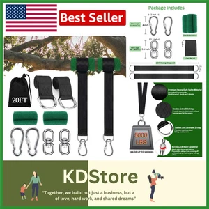 Heavy Duty 20ft Tree Swing & Hammock Straps – Safe, Durable & Tree-Friendly - Picture 1 of 9