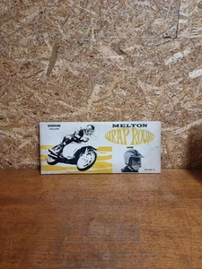 Vintage Melton Wrap Around Visor Sodium Yellow Motorcycle Helmet - Picture 1 of 8