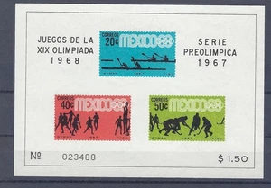 MEXICO Olympic Souvenir Sheet Sc#C983a Inverted WatermarkCV$50+ (A431)* - Picture 1 of 2