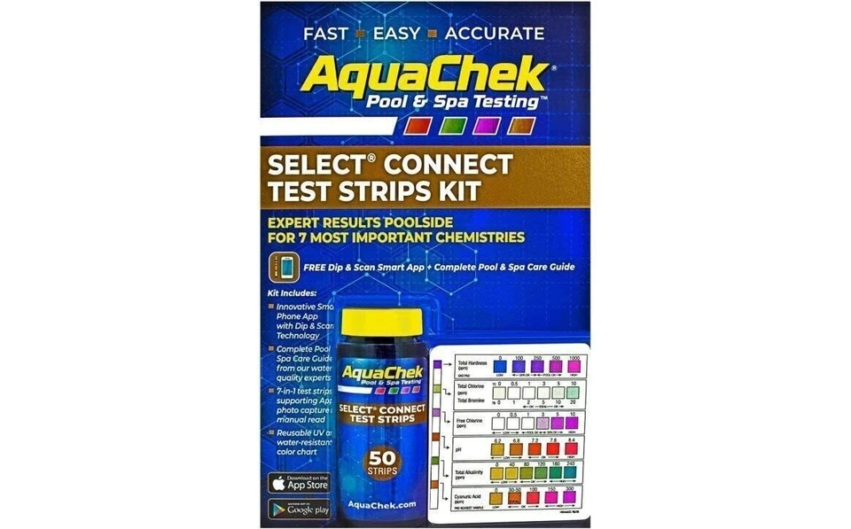 AQUACHEK Select® Connect 7-In-1 Test Strip and App Kit 50 Count 541604APP - Image 1 of 1