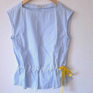 fast Neu RENA MARX maritimes BLUSEN SHIRT mit SCHLEIFE Blau Weiß Gestreift Gr 38 - Bild 1 von 8