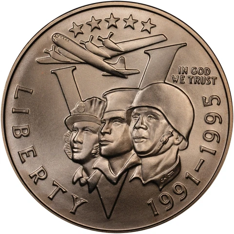 WW2 1991-1995 P World War II BU Half Dollar 50c 1993 P Coin WW 2 UNCIRCULATED Cover