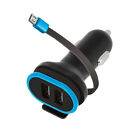 USB KFZ Adapter 3A Auto Ladegert USB-Port Micro-Kabel Wiko View / View XL