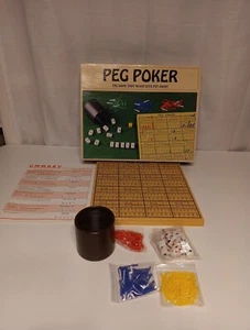 SELTENES HTF PEG POKER SPIEL RADSPIELE 1993 KOMPLETT TOP ZUSTAND WÜRFELSPIEL - Bild 1 von 3