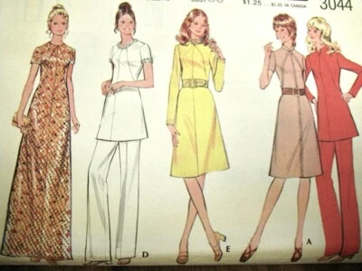 Vintage Tunic Dress Sewing Pattern Pants McCalls 3044 Womens Size 14 Uncut - Image 1 of 4