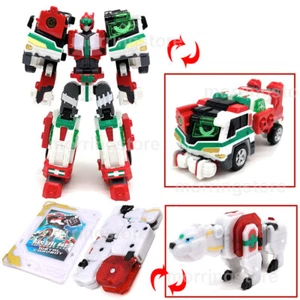 Metal Cardbot Mega Ambler Transform RobotBoys Kids Toy Ambulance Car Figure - Picture 1 of 15