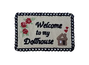 Miniature Dollhouse Welcome To My Dollhouse Doormat Mat 1:12 Scale by Cyndi - Picture 1 of 5