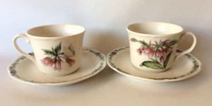 Noritake Gala Wintergarten Set 2 Tassen und Untertassen 7015 - Bild 1 von 3