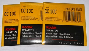 KODAK FARBKOMPENSIERENDER GELATINEFILTER NR. CC10C 3" quadratisch ungeöffnet - Bild 1 von 2