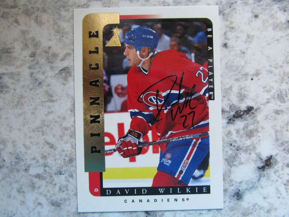Montreal Canadiens David Wilkie Signed Autographed 1997-98 Pinnacle Be A Player - Image 1 of 1