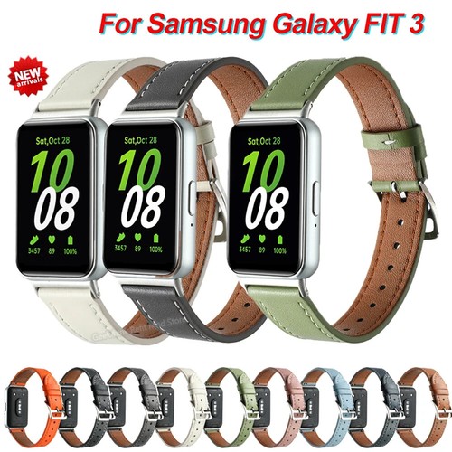 OFF WHITE Cinturino in pelle per Samsung Galaxy Fit 3 SM R390 cinturino di ricambio orologio