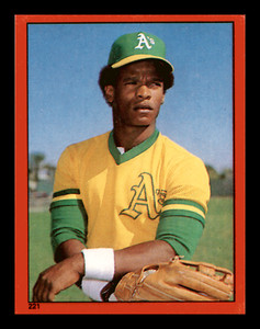 1982 Topps Stickers Rickey Henderson Oakland Athletics HOF #221 Near Mint NM