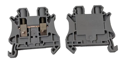 16 Phoenix Contact 3044131 Terminal Block Feed Through 2 Position Gray 8-24 AWG - Image 1 of 4