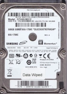 Samsung APPLE ST500LM012 pn: HN-M500MBB/A2 -G12A- sn: S2Y 09/2012 500GB SATA HDD - Imagen 1 de 6
