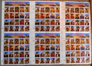 1994 Legends of the West full press sheet Sc 2869 MNH 6 panes of 20 29c - Picture 1 of 6