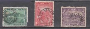 (Q62-66) 1899 Aus Tasmania mix of 3stamps 1/2d, 1d& 2d pictorials (BP) - Picture 1 of 1