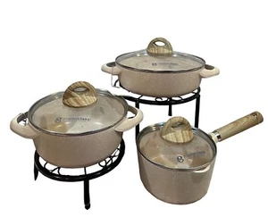 Utensilios de cocina Master Class 6 piezas Set Rosa Pálido con Blanco Moteado ¡Nuevo Con Etiquetas! - Imagen 1 de 10