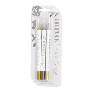 NEW Nuvo - Dual Tip Dot Markers 3/Pkg, Metallic, 140N - Picture 1 of 1