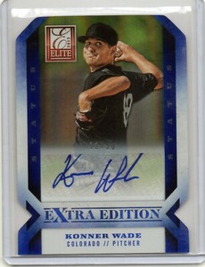 2013 Elite Extra Edition Status Autograph #45 Konner Wade RC 12/50 Auto