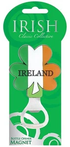 Tricolour Irish Shamrock PVC Bottle Opener Magnet (sg 00552) - Picture 1 of 1