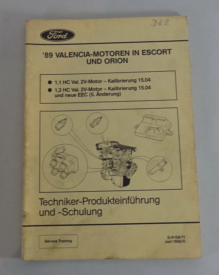 Manual De Taller Técnico Información Ford Escort / Orion '89 Motores Valenca - Imagen 1 de 1