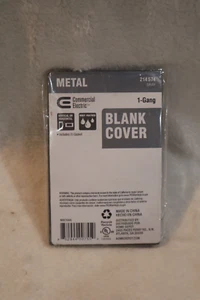 Kommerzielle elektrische Metall Rohling Abdeckung grau 1-fach nass bewertet - Bild 1 von 2