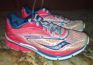 SAUCONY Cortana 4 PowerGrid White Blue Pink Running Shoes NEW Womens Sz 5 - Picture 1 of 7