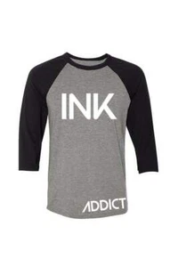 Nueva Camiseta De Manga Larga Unisex InkAddict Gris/Negro/Blanco Pequeño-3XL - Imagen 1 de 2